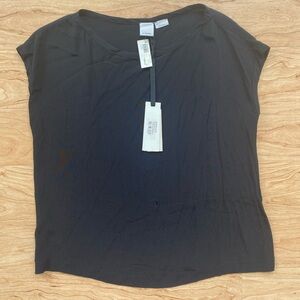 Pinko Women's Black Short Sleeve Blouse Summer Top Size 42 NWT